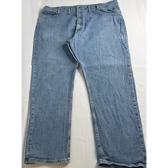 Wrangler Relaxed Fit Straight Leg Denim Mens Blue Jeans 44 x 30 9WRLAVS - Picture 1 of 4